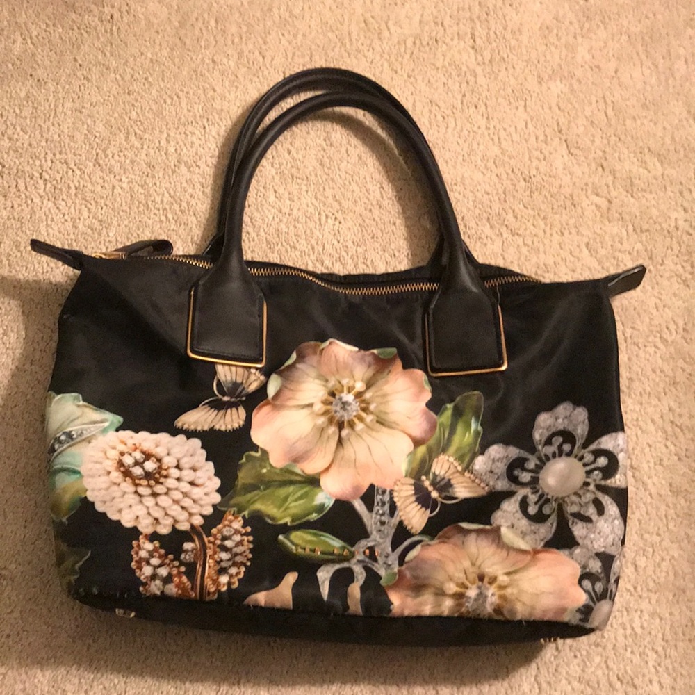 Large Ted Baker London floral nylon tote